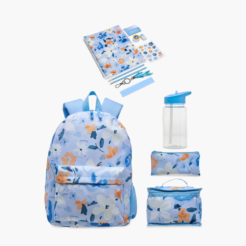 Syloon Solid 12-Piece School Backpack Set for Kids 5-8 Years with Lunch Bag and Pencil Pouch - Image 1